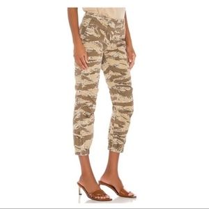 Nili Lotan Cropped French Military Tiger Khaki Jogger - Size 0